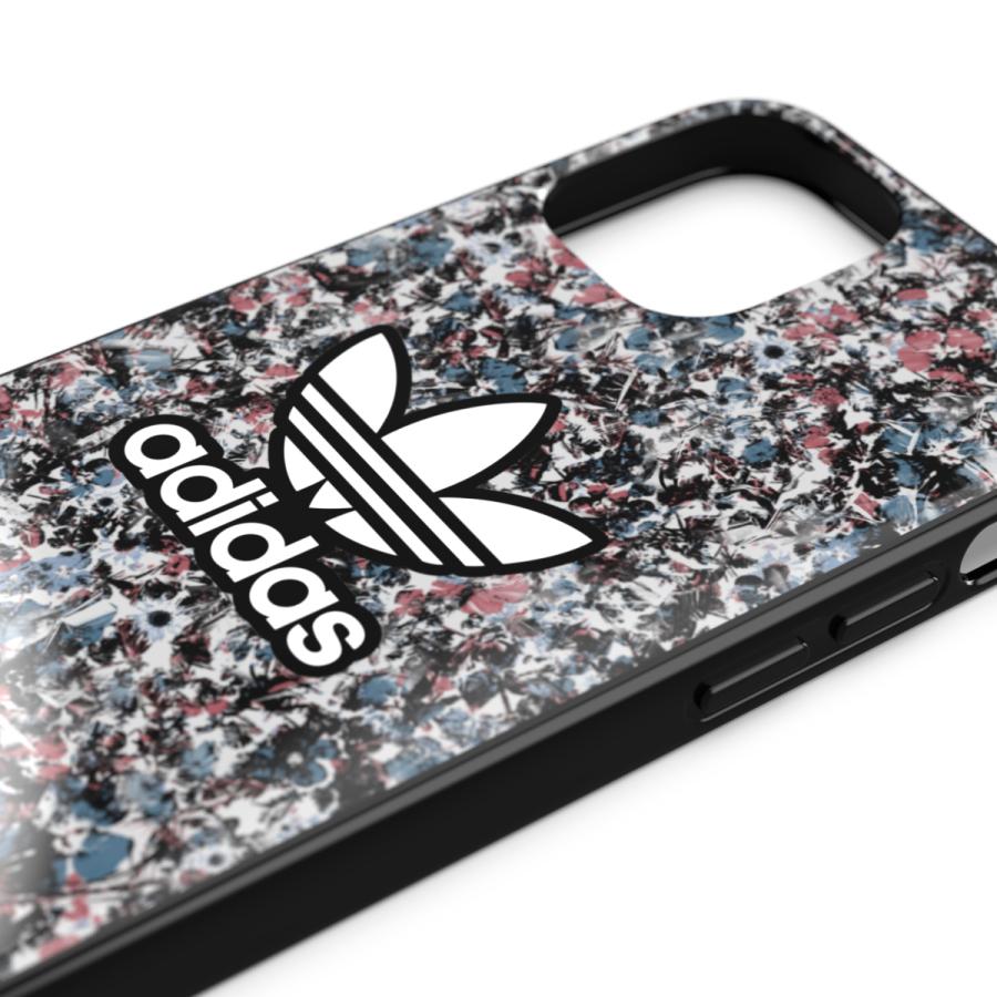 adidas アディダス iPhone 12 Mini ケース アイフォン カバー スマホケース 耐衝撃 TPU 花柄 フローラル プリント ブラック x ローズ x ブルー ブランド｜smartstyle-select｜05