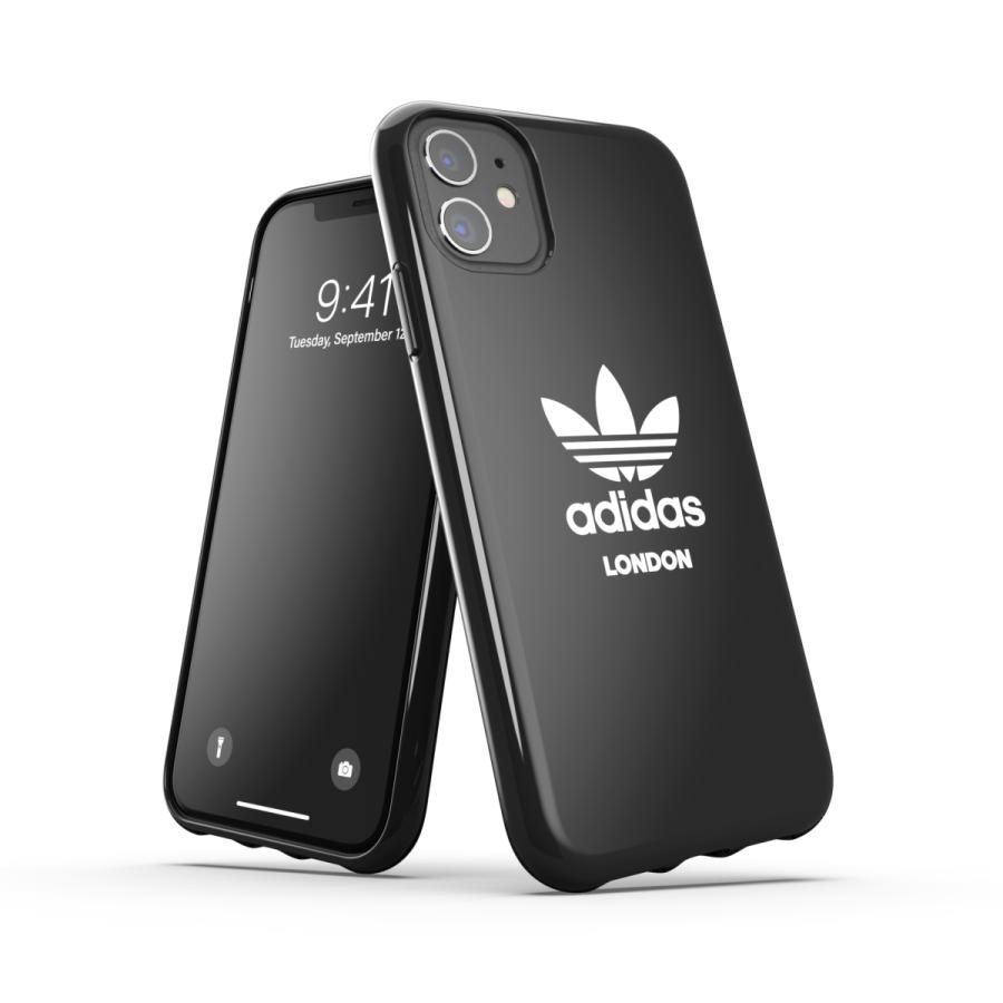 adidas アディダス iPhone 11 ケース アイフォン カバー スマホケース 耐衝撃 TPU 都市シリーズ ロンドン ロゴ ブラック 黒 おしゃれ スマホカバー ブランド｜smartstyle-select