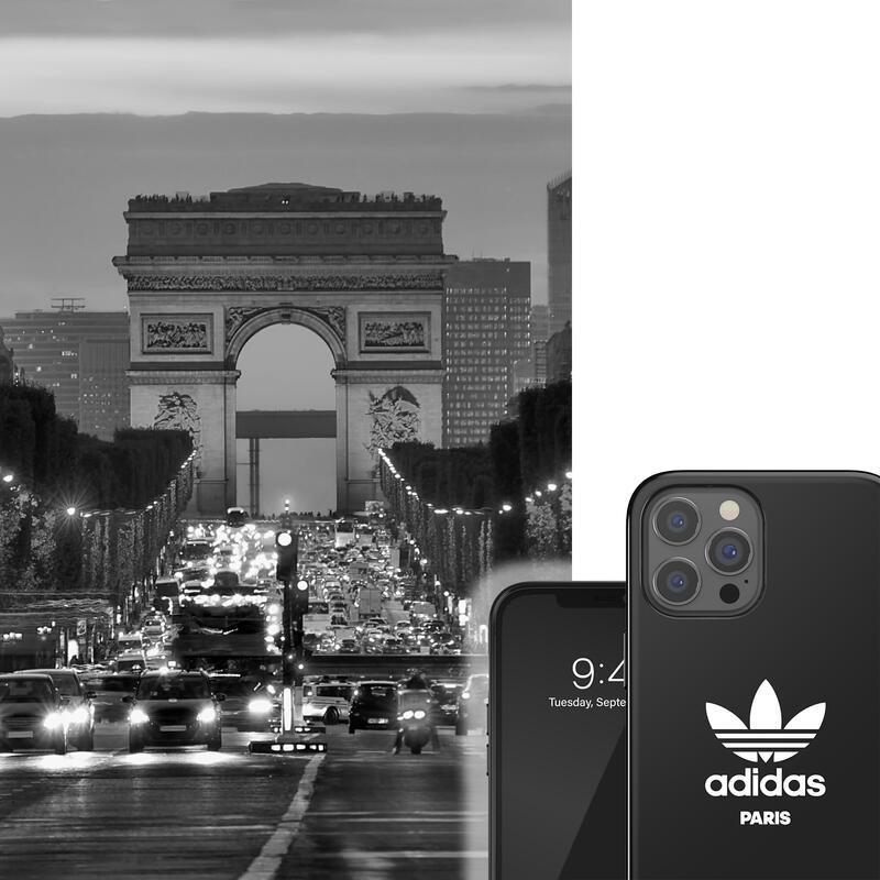 【処分品につき返品不可】adidas アディダス iPhone12 Pro Max Mini ケース おしゃれ ブラック 黒 ロゴ 耐衝撃 トーキョー ロンドン パリ 光沢 ブランド | adidas | 12