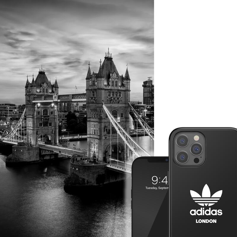 【処分品につき返品不可】adidas アディダス iPhone12 Pro Max Mini ケース おしゃれ ブラック 黒 ロゴ 耐衝撃 トーキョー ロンドン パリ 光沢 ブランド | adidas | 13
