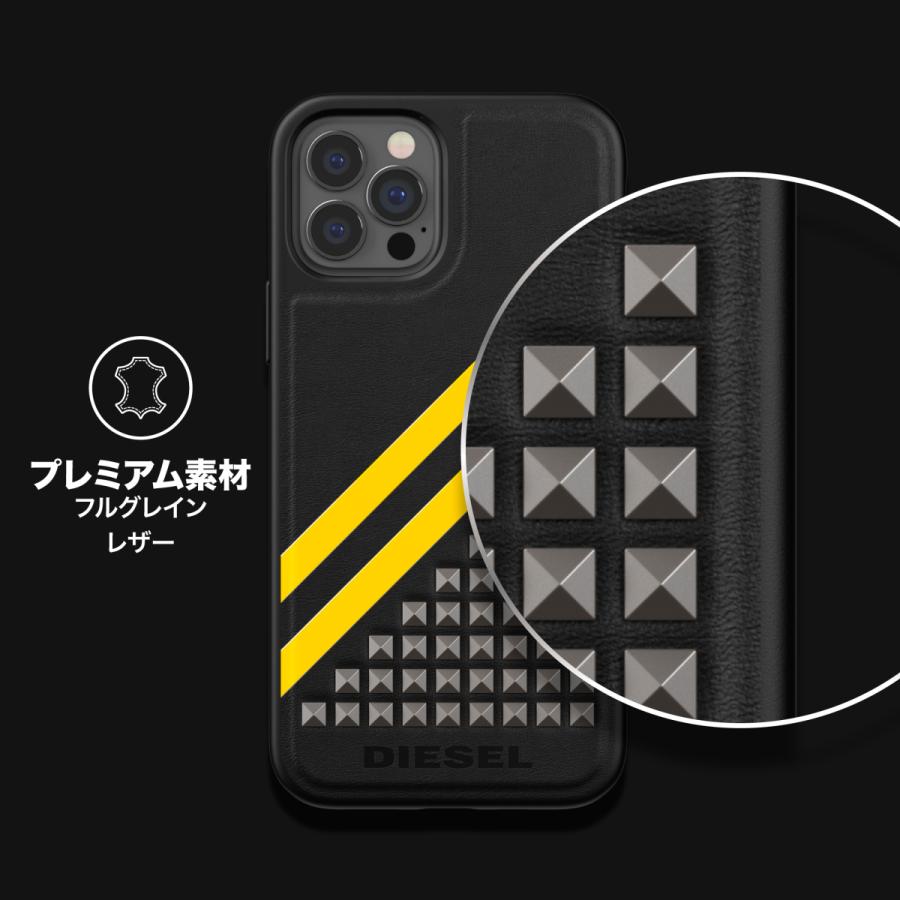DIESEL - 新品⭐︎ディーゼル iPhone12/12Pro ブラック イエロー おしゃれ DIESEL ディーゼル iPhone12 / iPhone12pro ケース プレミアム