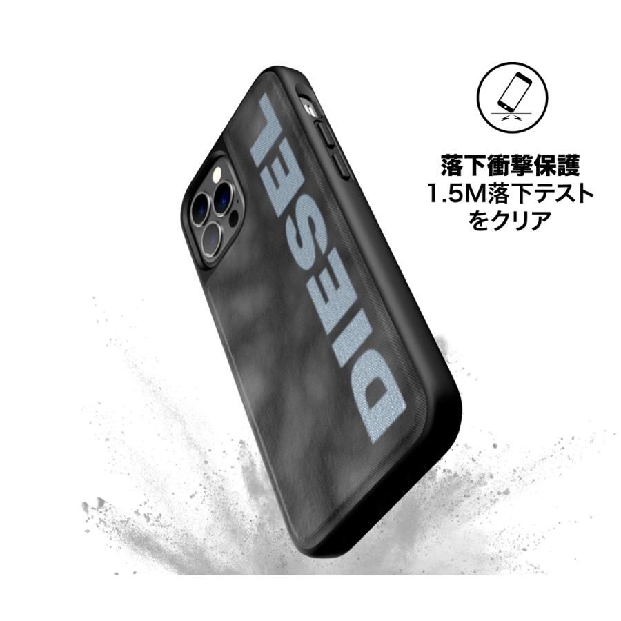 DIESEL iPhone12 ケース / iPhone12pro ケース 6.1インチ SS21 ロゴ ブリーチデニム （ディーゼル iPhone 12 / 12 Pro , グレー /ホワイト) おしゃれ ブランド｜smartstyle-select｜03