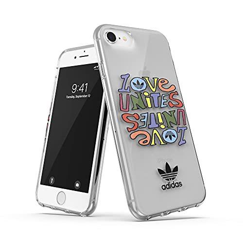 adidas アディダス iPhone SE (第2世代 ) / 6 / 6S / 7 / 8 ケース グラフィックプリント クリアケース 耐衝撃 TPU クリア プライド カラフル ブランド｜smartstyle-select