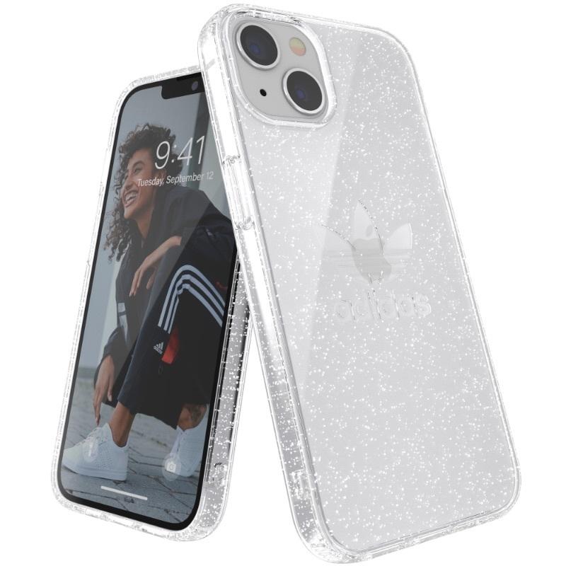 送料無料 adidas アディダス iPhone 13 ケース クリアケース スマホケース ビッグ・ロゴ クリアカラー / 透明 ［クリア・ラメ］ おしゃれ ブランド｜smartstyle-select