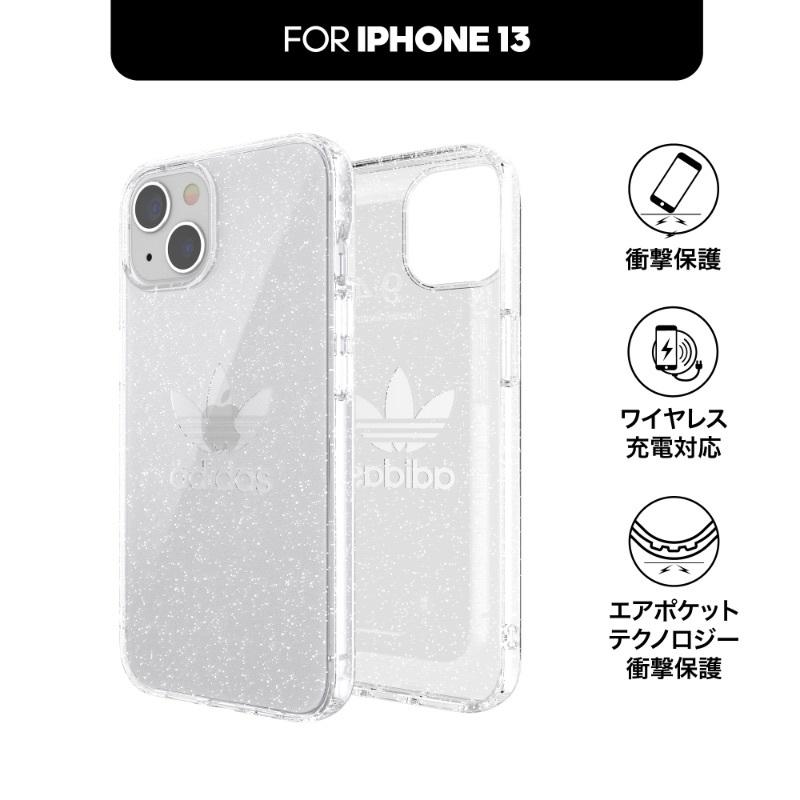 送料無料 adidas アディダス iPhone 13 ケース クリアケース スマホケース ビッグ・ロゴ クリアカラー / 透明 ［クリア・ラメ］ おしゃれ ブランド｜smartstyle-select｜02