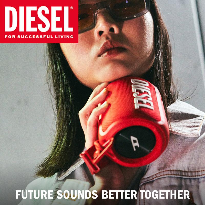 DIESEL ワイヤレススピーカー 赤・黒 2個セット Amazon.co.jp: DIESEL Bluetooth スピーカー ダブルサブ