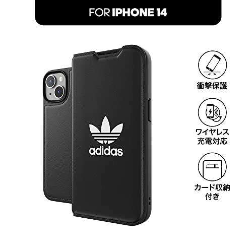 送料無料 adidas アディダス スマホケース iPhone 14 手帳型ケース アイフォン 手帳 ケース カバー スマホケース 耐衝撃 TPU BASIC ブラック 黒 |  | 04