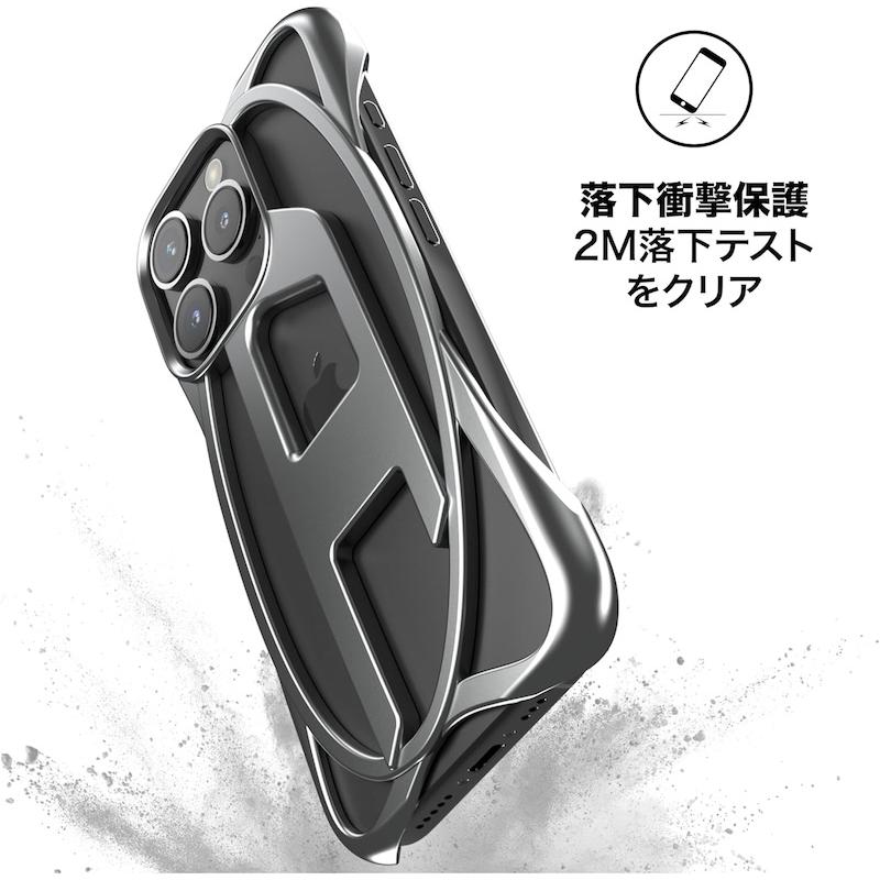 DIESEL iPhone16pro カバー iPhone 16 Proケース Booklet MagSafe ブラック