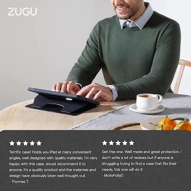 ZUGU iPad 9 / 8 / 7世代 ケース 10.2インチ The Muse 極薄 落下衝撃保護 ８段階 スタンド 機能 (レッド) おしゃれ ブランド｜smartstyle-select｜04