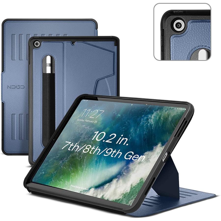 ZUGU iPad 第9 / 8 / 7世代 ケース ー レートブルー 345 ZUGU iPad 9 / 8 7ケース 10.2インチ 2021 2020 2019 極薄 落下