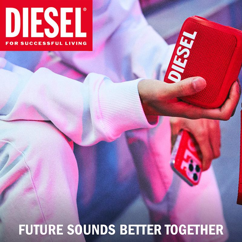 DIESEL ディーゼル Bluetooth ワイヤレススピーカー ワイヤレス 防水 重低音 最大14時間音楽再生 リストストラップ付 ブラック レッド おしゃれ ブランド | DIESEL | 10