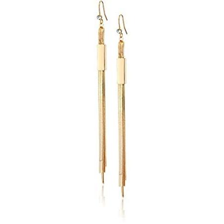 豪華ラッピング無料 特別価格GUESS Earrings好評販売中 Drop Linear Chain Flat Foldover Gold "Basic" イヤリング