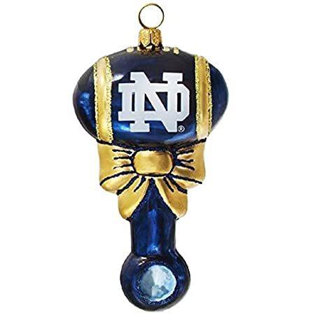 超歓迎 Collectibles World The To Joy ノートルダム大学 クリスマスオーナメント ポリッシュガラス ベビーラトル オブジェ 置き物 Www Mobilite Fr Sodexo Com