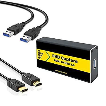 想像を超えての to Card Capture Video 60FPS 1080P 30FPS 4K 特別価格GRACETOP USB Ca好評販売中 HDMI 4K with 3.0 その他PCパーツ