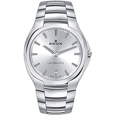 レビュー高評価のおせち贈り物 Les メンズ Edox Bemonts アナログ腕時計 クォーツ スチールケース メタルブレスレット 40mm 2019 Novelties New 腕時計