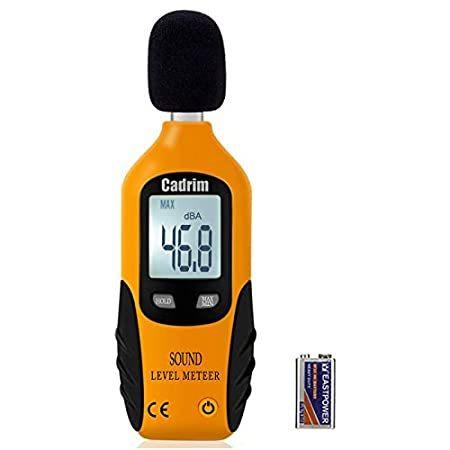 【ギフ_包装】 Cadrim Decibel Meter - Digital Sound Level Meter, Self-Calibration Decibel 電子計測器、電子計量器
