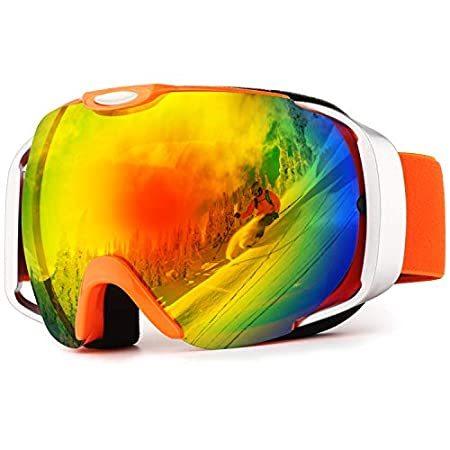 ファッションの Ski UV400 Goggles Snowboard Design OTG Windproof Anti-Fog Frameless Goggles ゴーグル、サングラス