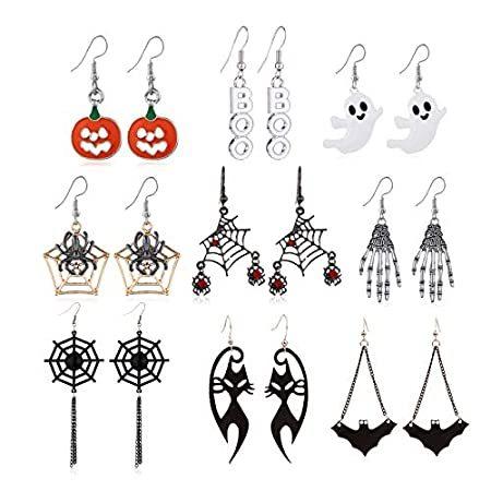 値引きする  Earrings Halloween Pairs 特別価格10 for Pumpki好評販売中 Earrings Dangle Drop Halloween Women イヤリング