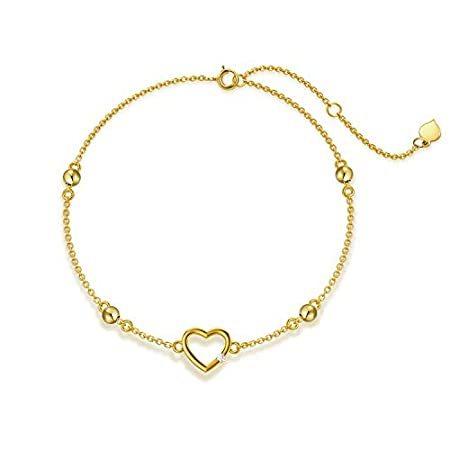 【限定特価】 Real Women, for Bracelet Heart Moissanite Gold Solid 特別価格14K Gold Br好評販売中 Heart Love ペアブレスレット、バングル