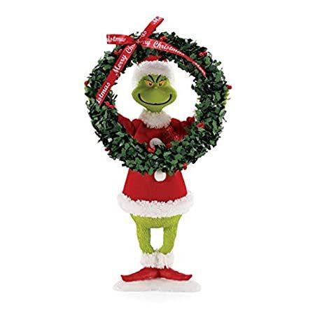 人気の春夏 Department 56 Possible Dreams Dr. Seuss The Grinch Decorates with Wreath Fi オブジェ、置き物