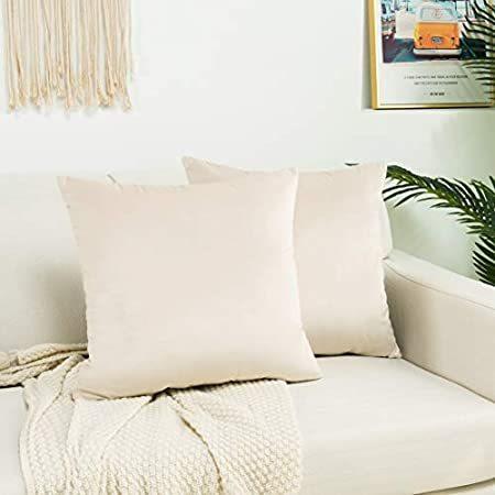上品 特別価格Elegant Comfort Pack of 2, Velvet Soft Solid Decorative Square Throw Pillow好評販売中 枕、ピロー