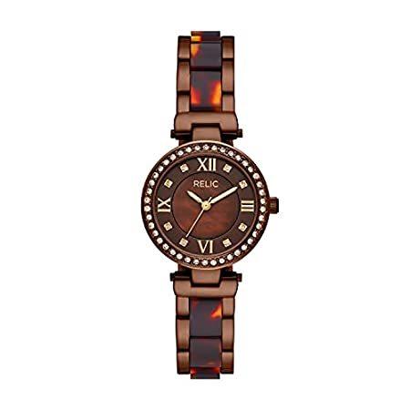 史上一番安い Relic Women's Quartz Watch with Mixed Strap, Brown, 16 (Model: ZR34631) 腕時計