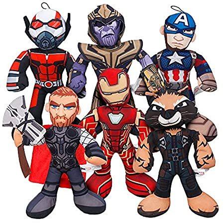 【送料無料/即納】  Marvel Avengers Set Toy Plush Stuffed Character 6 Inch 14 アベンジャーズ