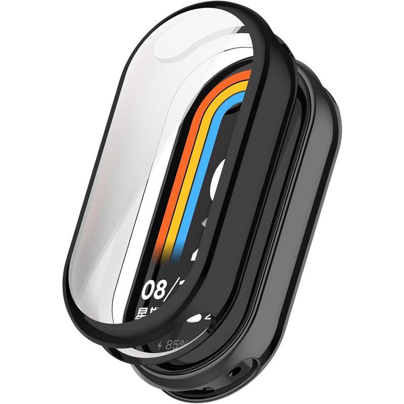 RUIIOCVKK for Xiaomi Smart Band 8 ケース スマートウォッチ 全面保護 TPU メッキ 脱着簡単 タッチ感度｜smaruko2｜03