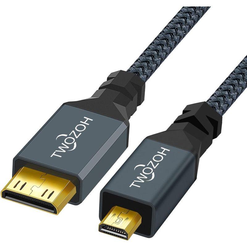 Twozoh Micro HDMI to Mini HDMI 変換 ケーブル 0.5M (タイプD-タイプC) 4K 60Hz、ミニHDMI｜smaruko2｜05