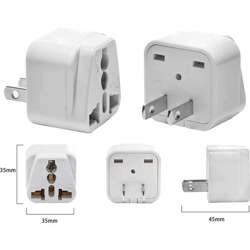 2個セット 全世界対応マルチ変換プラグA型(Aタイプ) A,BF, SE,C, B3, O,B, コンセント変換アダプター 電源形状変換プラ｜smaruko2｜02