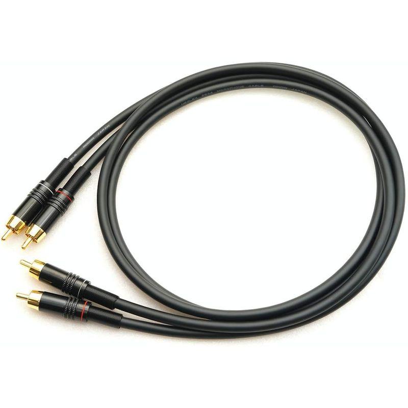 MOGAMI 2534 燐青銅製 赤白ライン 2本ペア RCAケーブル (0.5m)