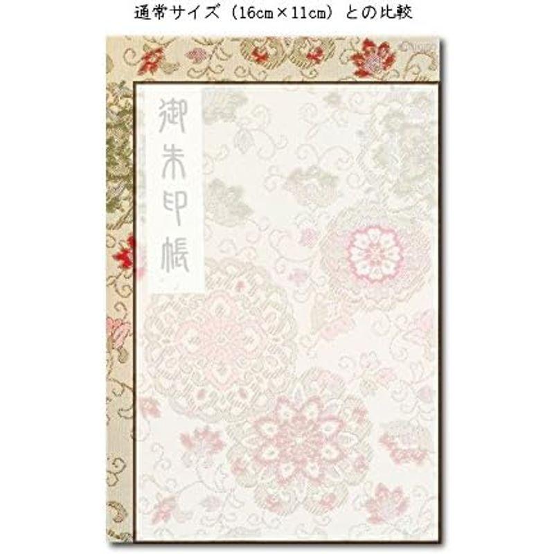 御朱印帳 46ページ 蛇腹式 ビニールカバー付 法徳堂オリジナルしおり付 大判サイズ 18×12 華紋唐草 黒｜smaruko2｜07