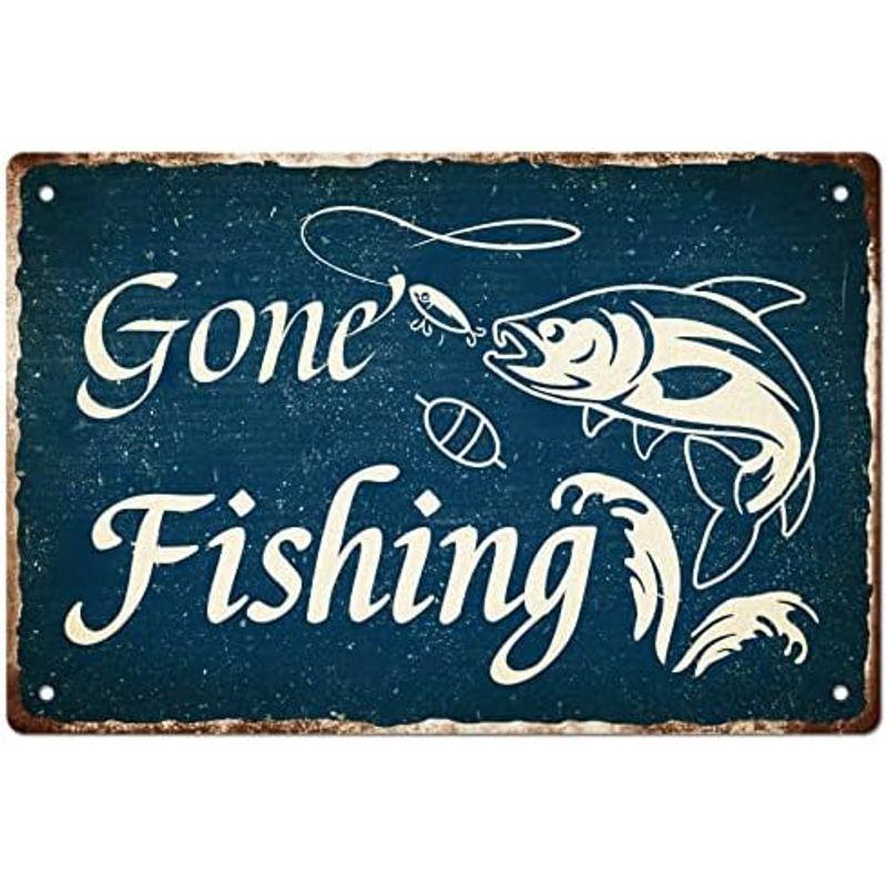 SUPERDANT Gone Fishing レトロなブリキの看板 釣りシーズン ビンテージ ブリキ看板 金属看板 金属ポスター オリジナル｜smaruko2｜14