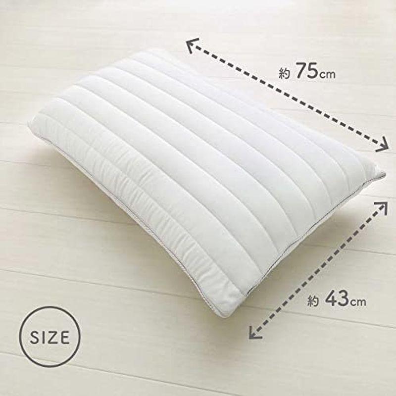 モリピロ プレミアムまくら 枕 Pillow the Rich ワイド ホワイト 約 43cm x 75cm 3D 綿 キルト 低反発 中芯｜smaruko2｜16