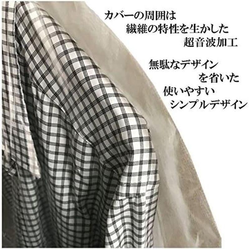 イニコライフ 洋服 カバー 日本製 20枚組 通常15枚+ロング5枚 クリアタイプ 前面はハッキリ見えるクリア素材 背面は通気性の良い不織布｜smaruko2｜02