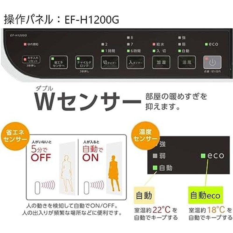 ダイニチ (Dainichi) セラミックファンヒーター 暖房 1200W ホワイト EF-P1200G-W｜smaruko2｜12