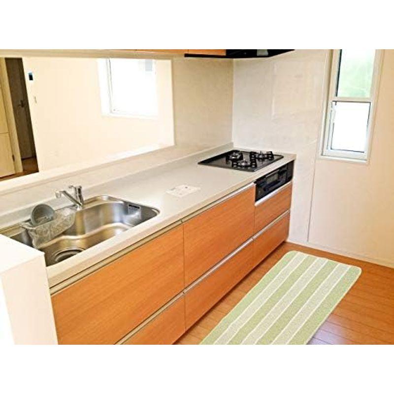 アーリエ(Arie) キッチンマット 日本製 洗える ウォッシャブル 軽量設計 ロンド グリーン 45×240cm｜smaruko2｜02