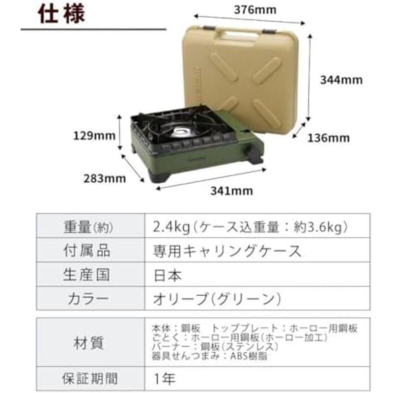 イワタニ タフまる オリーブ CB-ODX-1-OL ＋ 純正プレート4種 (焼肉Lサイズ＋たこ焼き＋網焼き＋鉄板焼き）CB-A-YPL C｜smaruko2｜07