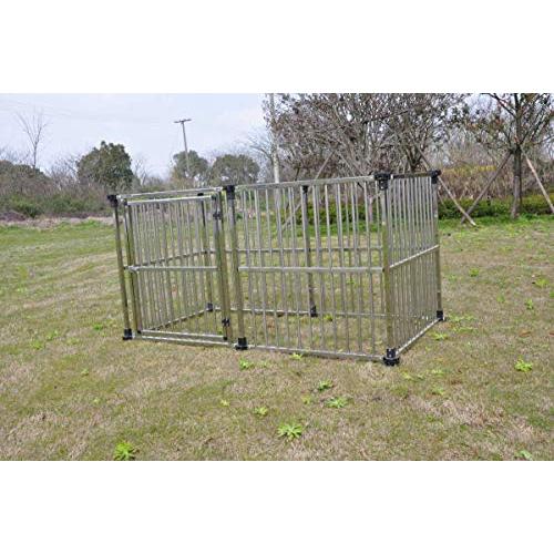 「人气商品」 ステンレス製 ドッグハウス マルチサークルハウス DFS-C1 屋外用 大型犬 中型犬 ケージ 【1757754647】(63618円)