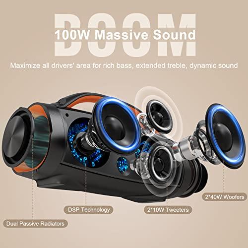 DOSS Extreme Boom Pro Bluetoothスピーカー ワイヤレス 100W 大音量 20時間再生 IPX6防水 ポータブル ブルートゥーススピー 大音量 DOSS Extreme Boom Pro Bluetoothスピーカー ワイヤレス 100W 20時間再生 IPX6防水 ポータブル