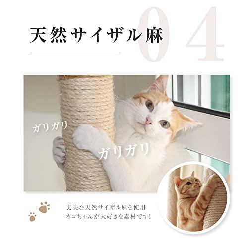 【ＣＯＭＦＯＲＴ ＺＯＮＥ 】キャットタワー 猫タワー 木製 突っ張り 大型猫用 多頭飼い 透明宇宙船 据え置? 