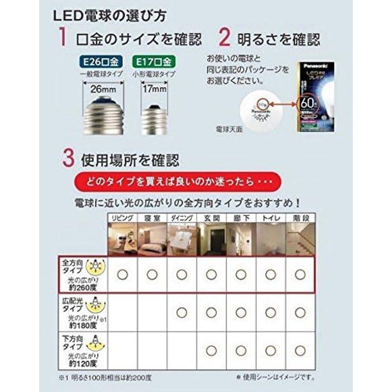 パナソニック LED電球 口金直径17mm 電球40W相当 昼光色相当(6.0W) 小型電球・レフタイプ 密閉形器具対応 LDR6DWE17｜smaruko｜02