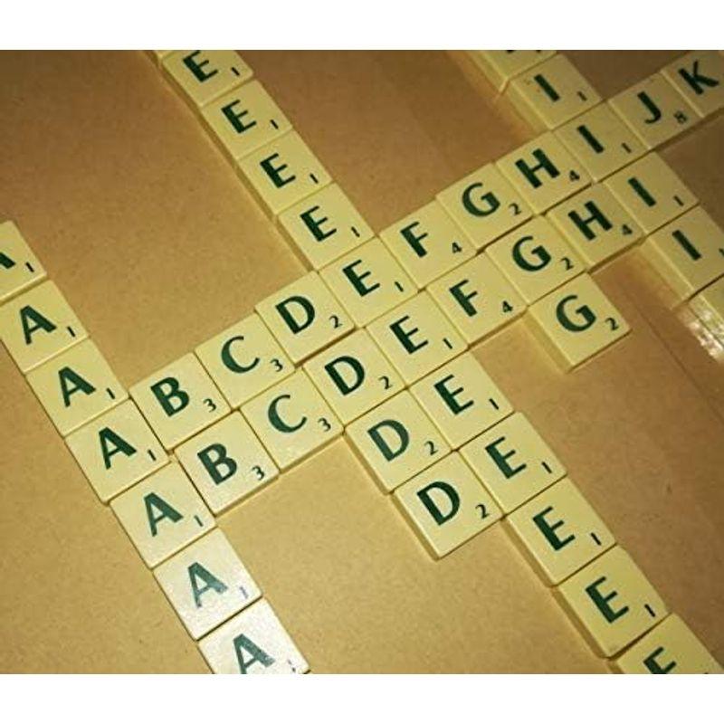 英文字 タイル Scrabble Tiles 100枚セット アルファベット マス クロスワード おもちゃ 教育 ゲーム 英文字は黒色｜smaruko｜03