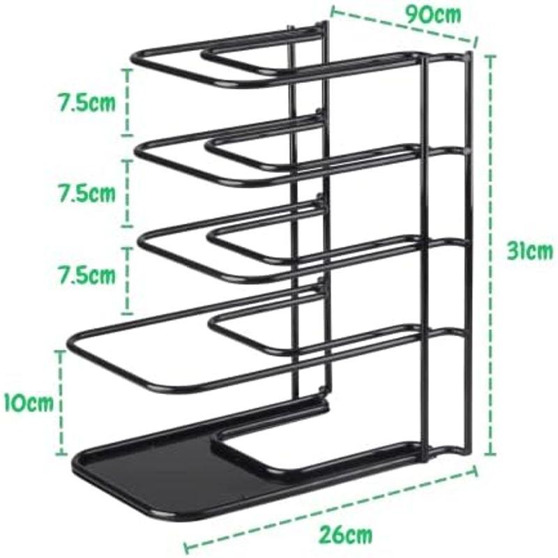 Heavy Duty Pots n Pan Organizer Metal Rack - No Assembly Required｜smaruko｜07