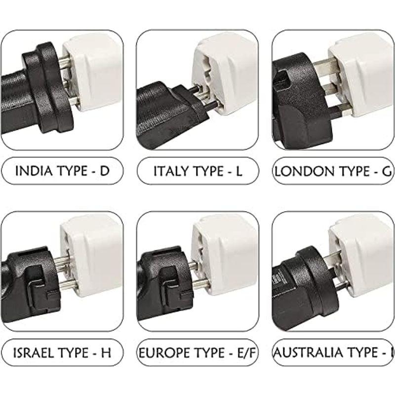 2個セット 全世界対応マルチ変換プラグA型(Aタイプ) A,BF, SE,C, B3, O,B, コンセント変換アダプター 電源形状変換プラ｜smaruko｜04
