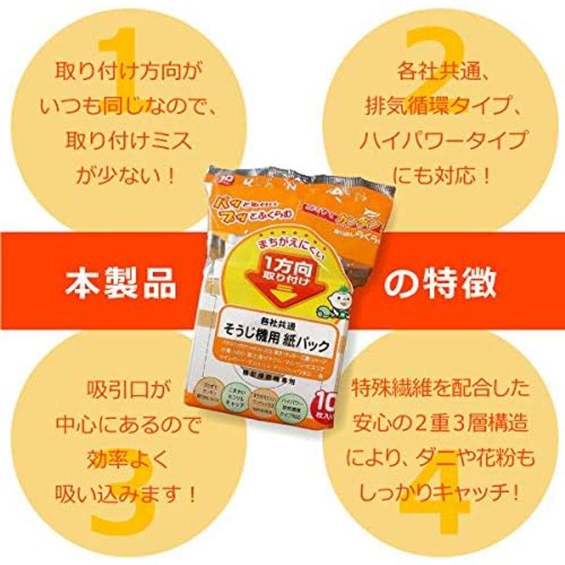 株式会社イトウ まとめ買い そうじ機 (掃除機) 用 紙パック 各社共通タイプ 日本製 (10枚入り×2個セット)｜smaruko｜09