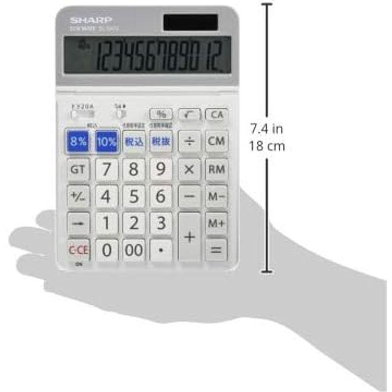シャープ 電卓 セミデスクトップタイプ 12桁表示 チルト機能付き EL-SA72-X｜smaruko｜03