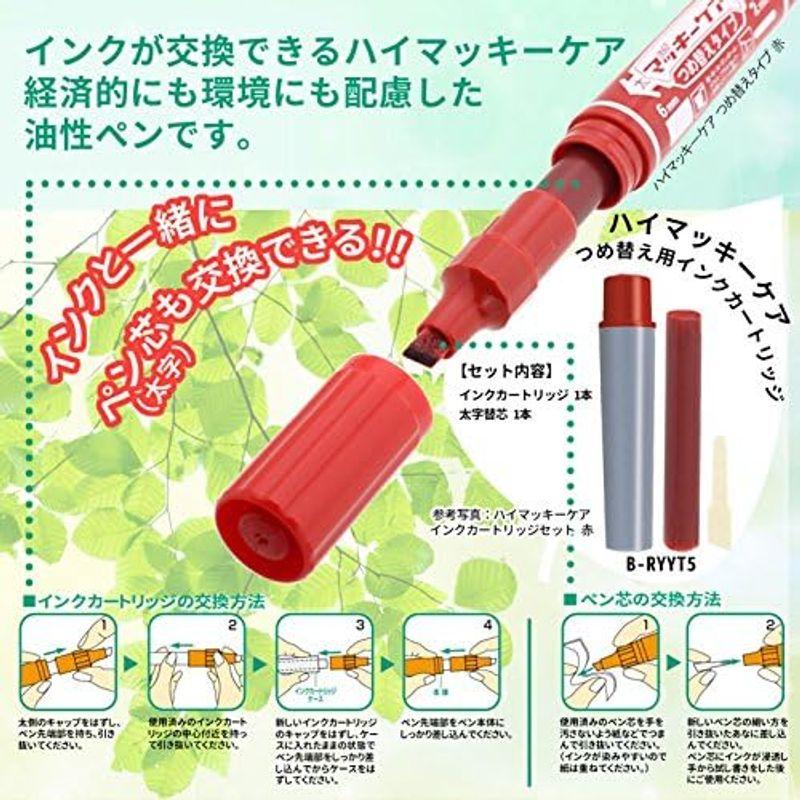 ゼブラ 油性ペン ハイマッキーケア つめ替えタイプ 黒 10本 B-YYT5-BK｜smaruko｜03