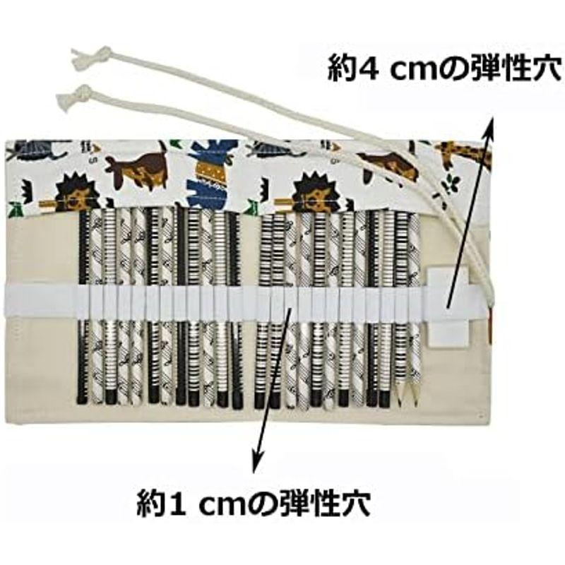 Maydahui 色鉛筆収納バッグ キャンバス ロールペンケース 大容量 画筆 色鉛筆ケース 文具収納 画材セット カラーペンケース 色鉛筆｜smaruko｜18