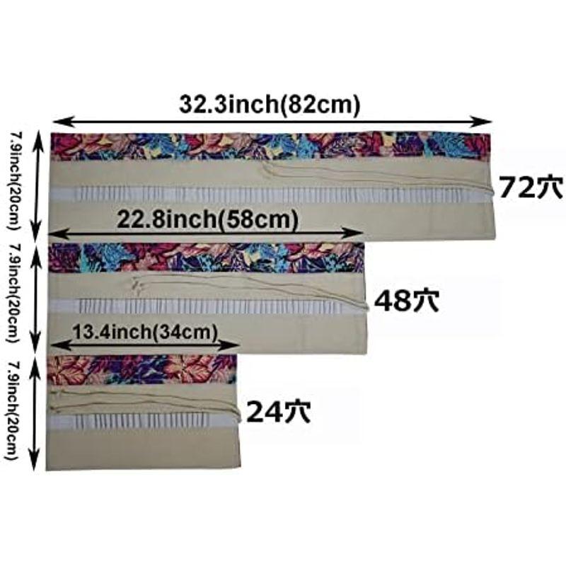 Maydahui 色鉛筆収納バッグ キャンバス ロールペンケース 大容量 画筆 色鉛筆ケース 文具収納 画材セット カラーペンケース 色鉛筆｜smaruko｜07